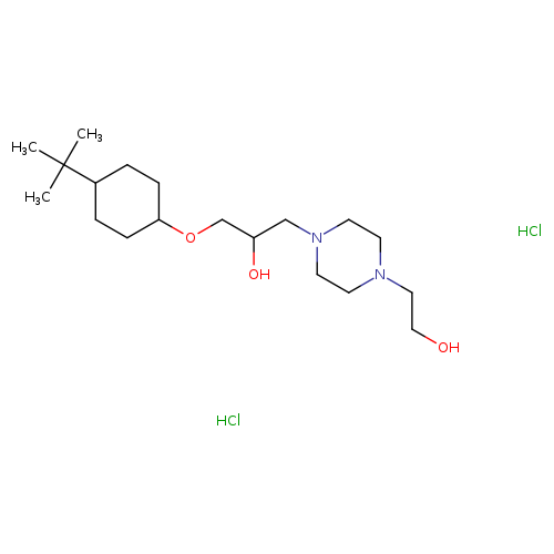 1-[(4-tert-butylcyclohexyl)oxy]-3-[4-(2-hydroxyethyl)piperazin-1-yl]propan-2-ol dihydrochloride