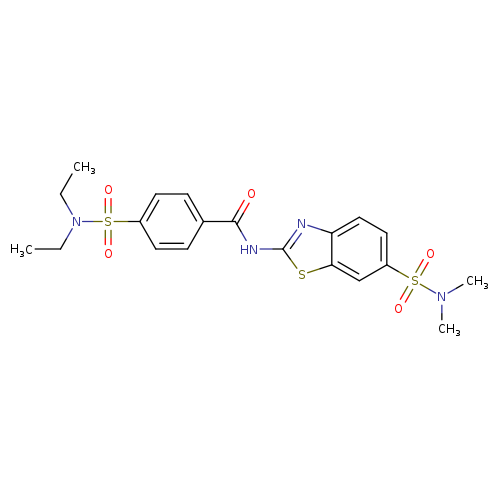 4-(diethylsulfamoyl)-N-[6-(dimethylsulfamoyl)-1,3-benzothiazol-2-yl]benzamide