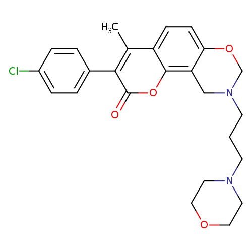 3-(4-chlorophenyl)-4-methyl-9-[3-(morpholin-4-yl)propyl]-2H,8H,9H,10H-chromeno[8,7-e][1,3]oxazin-2-one