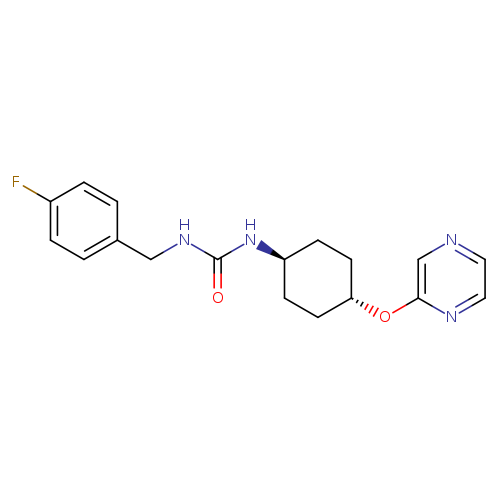 1-[(4-fluorophenyl)methyl]-3-[(1r,4r)-4-(pyrazin-2-yloxy)cyclohexyl]urea