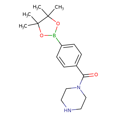 Piperazin-1-yl(4-(4,4,5,5-tetramethyl-1,3,2-dioxaborolan-2-yl)phenyl)methanone