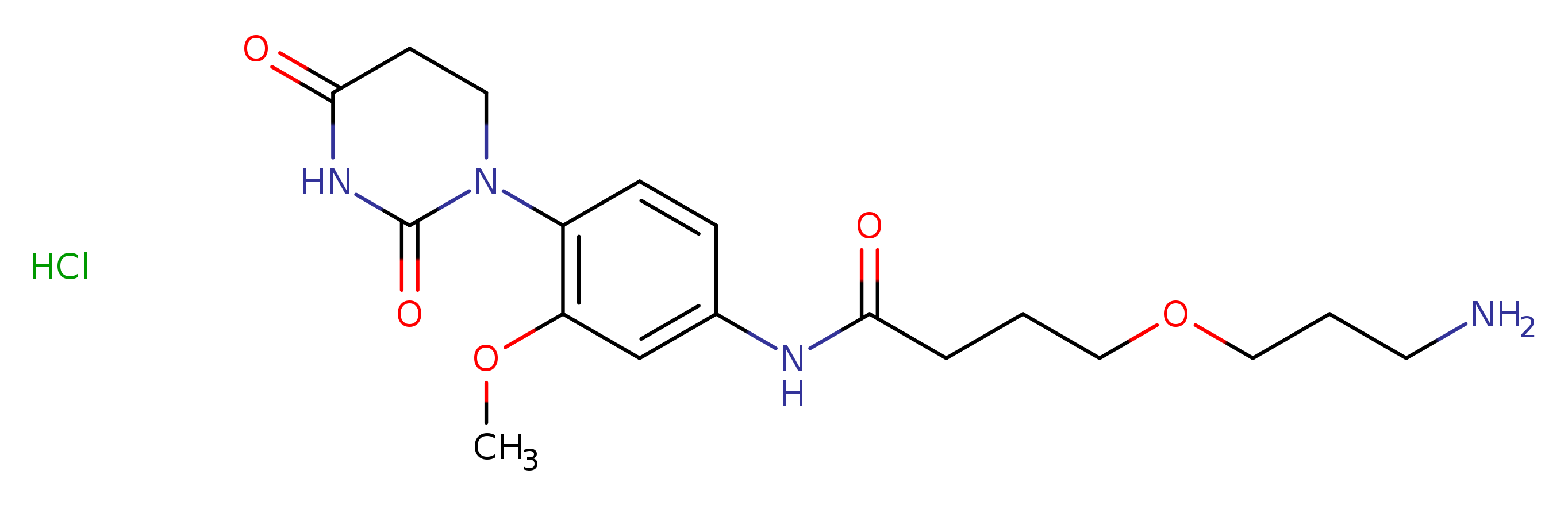 4-(3-aminopropoxy)-N-[4-(2,4-dioxo-1,3-diazinan-1-yl)-3-methoxyphenyl]butanamide hydrochloride