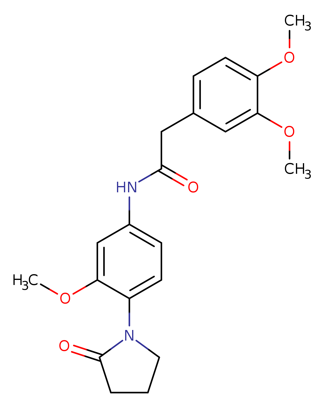 2-(3,4-dimethoxyphenyl)-N-[3-methoxy-4-(2-oxopyrrolidin-1-yl)phenyl]acetamide