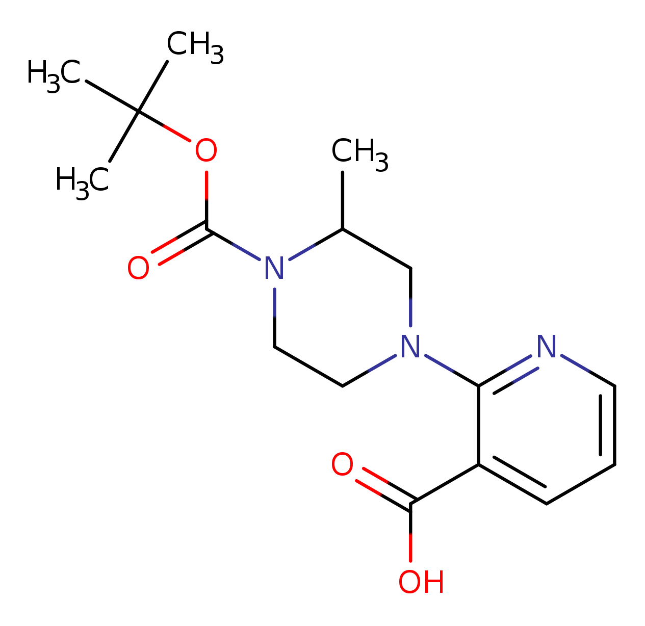4-(3-CARBOXY-(PYRIDIN-2-YL))-2-METHYL-PIPERAZINE-1-CARBOXYLIC ACID TERT-BUTYL ESTER