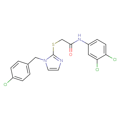 2-({1-[(4-chlorophenyl)methyl]-1H-imidazol-2-yl}sulfanyl)-N-(3,4-dichlorophenyl)acetamide