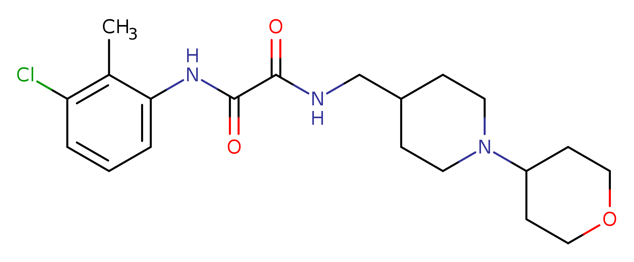 N'-(3-chloro-2-methylphenyl)-N-{[1-(oxan-4-yl)piperidin-4-yl]methyl}ethanediamide