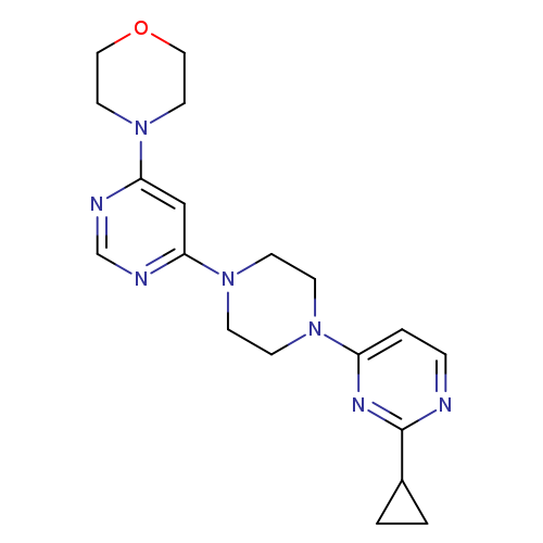 4-{6-[4-(2-cyclopropylpyrimidin-4-yl)piperazin-1-yl]pyrimidin-4-yl}morpholine
