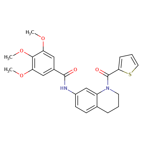 3,4,5-trimethoxy-N-[1-(thiophene-2-carbonyl)-1,2,3,4-tetrahydroquinolin-7-yl]benzamide