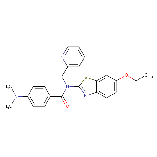 4-(dimethylamino)-N-(6-ethoxy-1,3-benzothiazol-2-yl)-N-[(pyridin-2-yl)methyl]benzamide