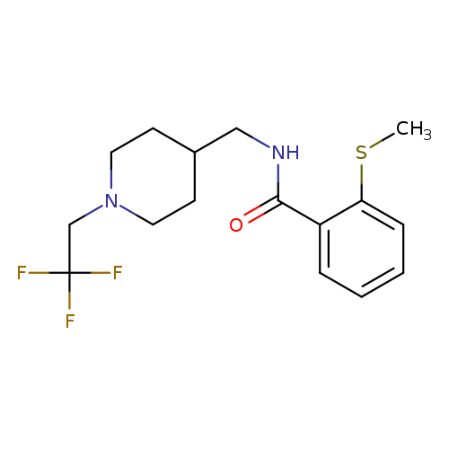 2-(methylsulfanyl)-N-{[1-(2,2,2-trifluoroethyl)piperidin-4-yl]methyl}benzamide