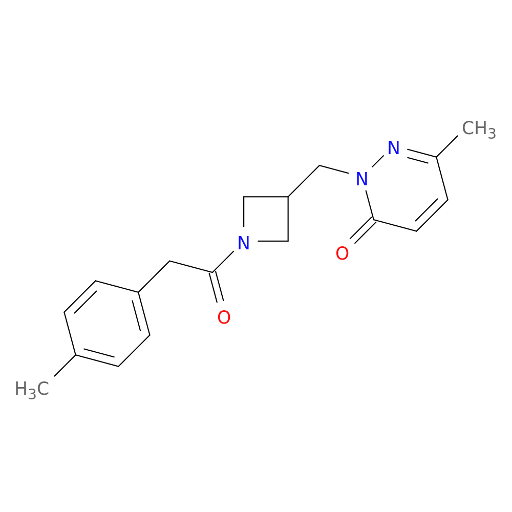 6-methyl-2-({1-[2-(4-methylphenyl)acetyl]azetidin-3-yl}methyl)-2,3-dihydropyridazin-3-one