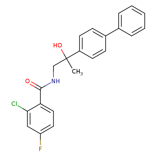N-(2-{[1,1'-biphenyl]-4-yl}-2-hydroxypropyl)-2-chloro-4-fluorobenzamide