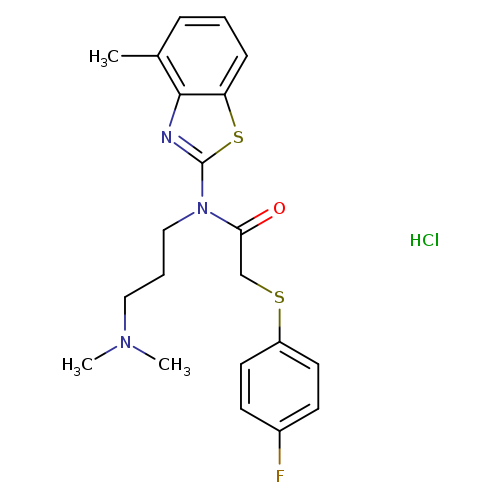 N-[3-(dimethylamino)propyl]-2-[(4-fluorophenyl)sulfanyl]-N-(4-methyl-1,3-benzothiazol-2-yl)acetamide hydrochloride