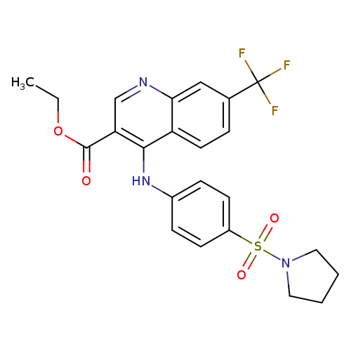 ethyl 4-{[4-(pyrrolidine-1-sulfonyl)phenyl]amino}-7-(trifluoromethyl)quinoline-3-carboxylate
