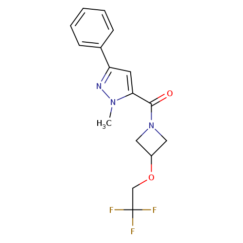 1-methyl-3-phenyl-5-[3-(2,2,2-trifluoroethoxy)azetidine-1-carbonyl]-1H-pyrazole