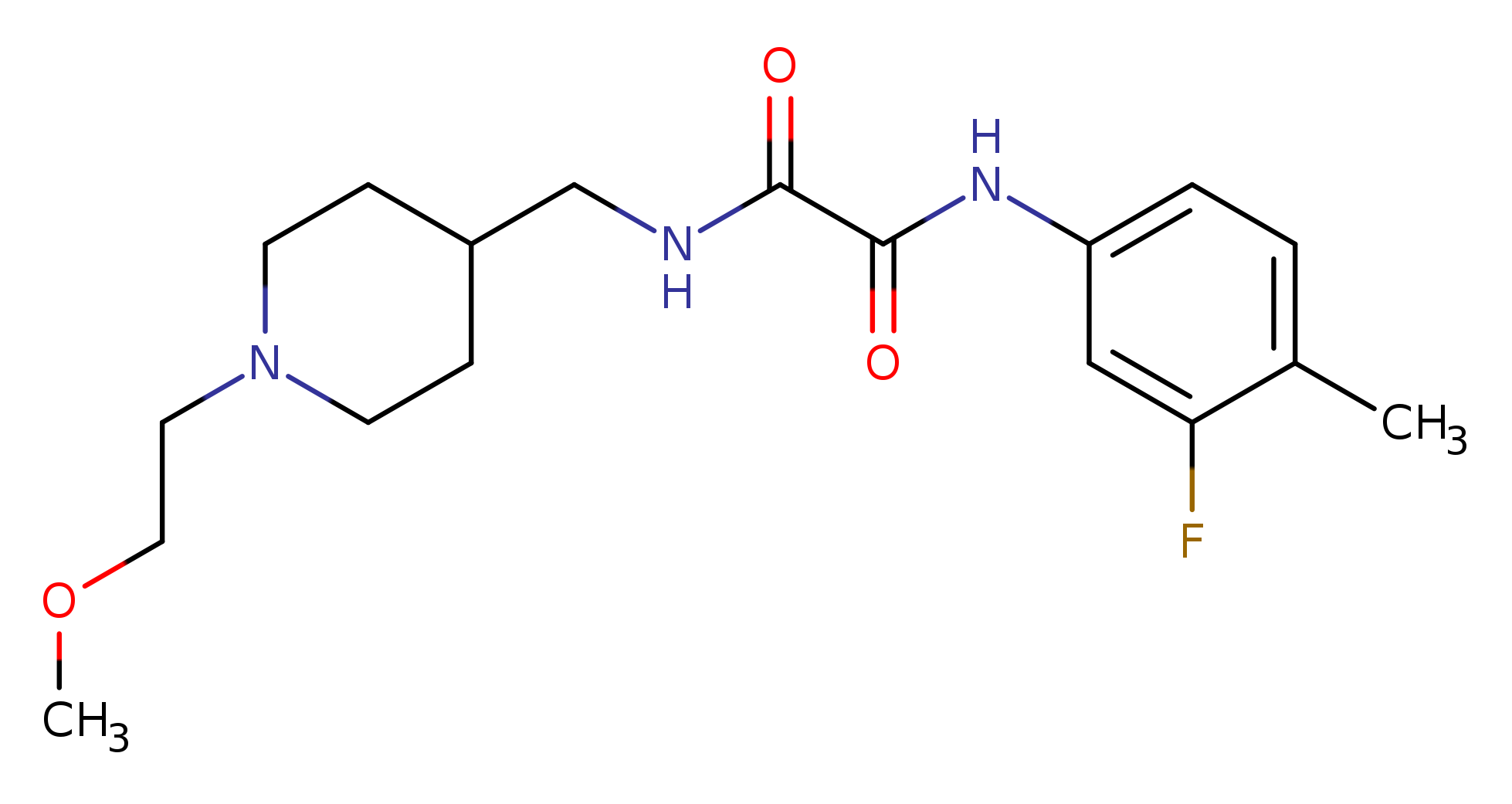 N'-(3-fluoro-4-methylphenyl)-N-{[1-(2-methoxyethyl)piperidin-4-yl]methyl}ethanediamide