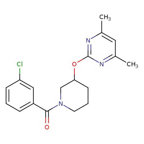 2-{[1-(3-chlorobenzoyl)piperidin-3-yl]oxy}-4,6-dimethylpyrimidine