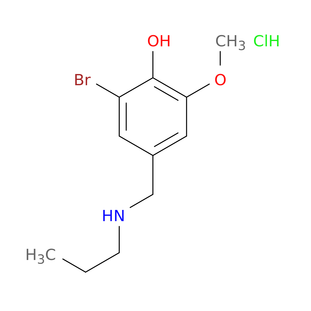 2-bromo-6-methoxy-4-[(propylamino)methyl]phenol hydrochloride