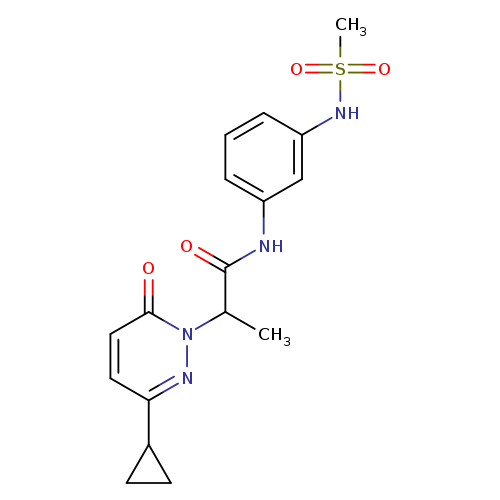 2-(3-cyclopropyl-6-oxo-1,6-dihydropyridazin-1-yl)-N-(3-methanesulfonamidophenyl)propanamide