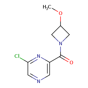 2-chloro-6-(3-methoxyazetidine-1-carbonyl)pyrazine