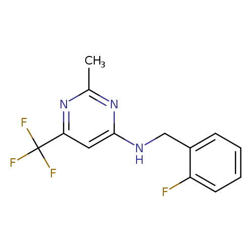 N-[(2-fluorophenyl)methyl]-2-methyl-6-(trifluoromethyl)pyrimidin-4-amine