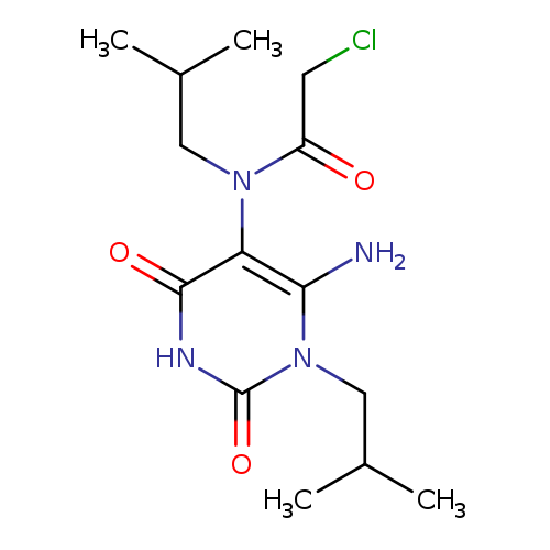 N-[6-amino-1-(2-methylpropyl)-2,4-dioxo-1,2,3,4-tetrahydropyrimidin-5-yl]-2-chloro-N-(2-methylpropyl)acetamide