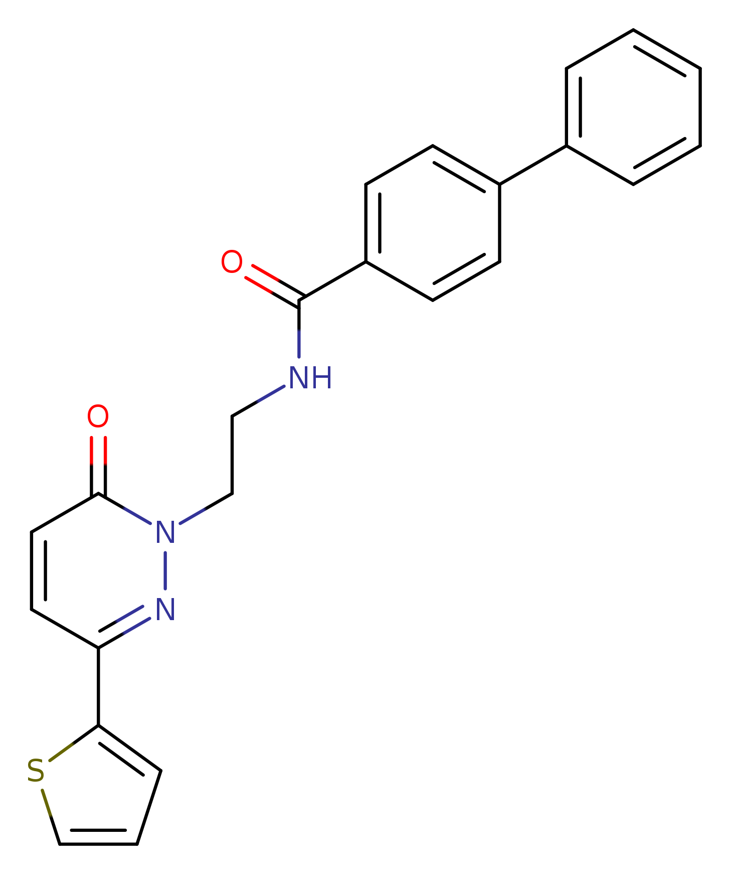 N-{2-[6-oxo-3-(thiophen-2-yl)-1,6-dihydropyridazin-1-yl]ethyl}-[1,1'-biphenyl]-4-carboxamide