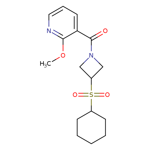 3-[3-(cyclohexanesulfonyl)azetidine-1-carbonyl]-2-methoxypyridine