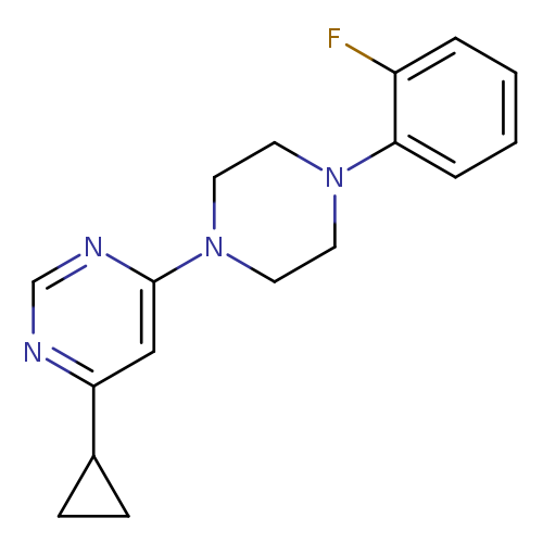 4-cyclopropyl-6-[4-(2-fluorophenyl)piperazin-1-yl]pyrimidine