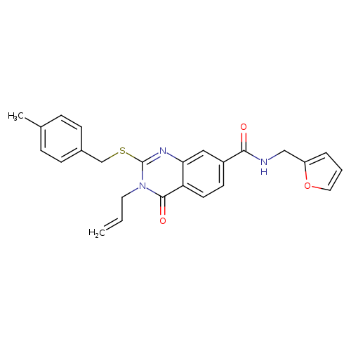 N-[(furan-2-yl)methyl]-2-{[(4-methylphenyl)methyl]sulfanyl}-4-oxo-3-(prop-2-en-1-yl)-3,4-dihydroquinazoline-7-carboxamide