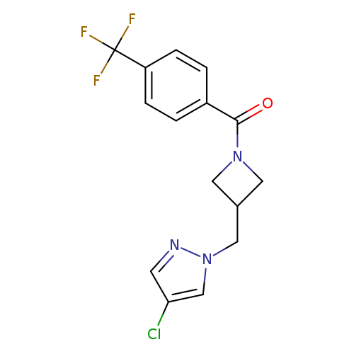 4-chloro-1-({1-[4-(trifluoromethyl)benzoyl]azetidin-3-yl}methyl)-1H-pyrazole