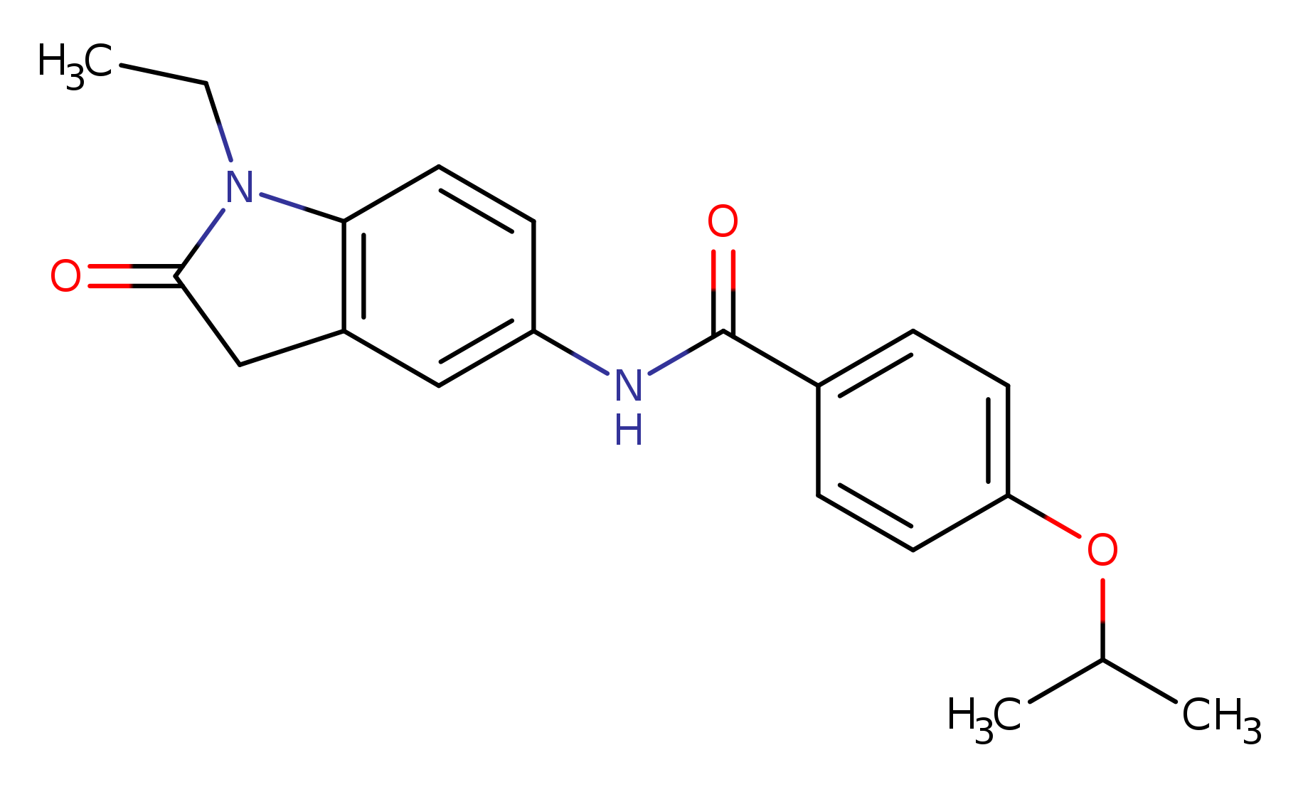 N-(1-ethyl-2-oxo-2,3-dihydro-1H-indol-5-yl)-4-(propan-2-yloxy)benzamide
