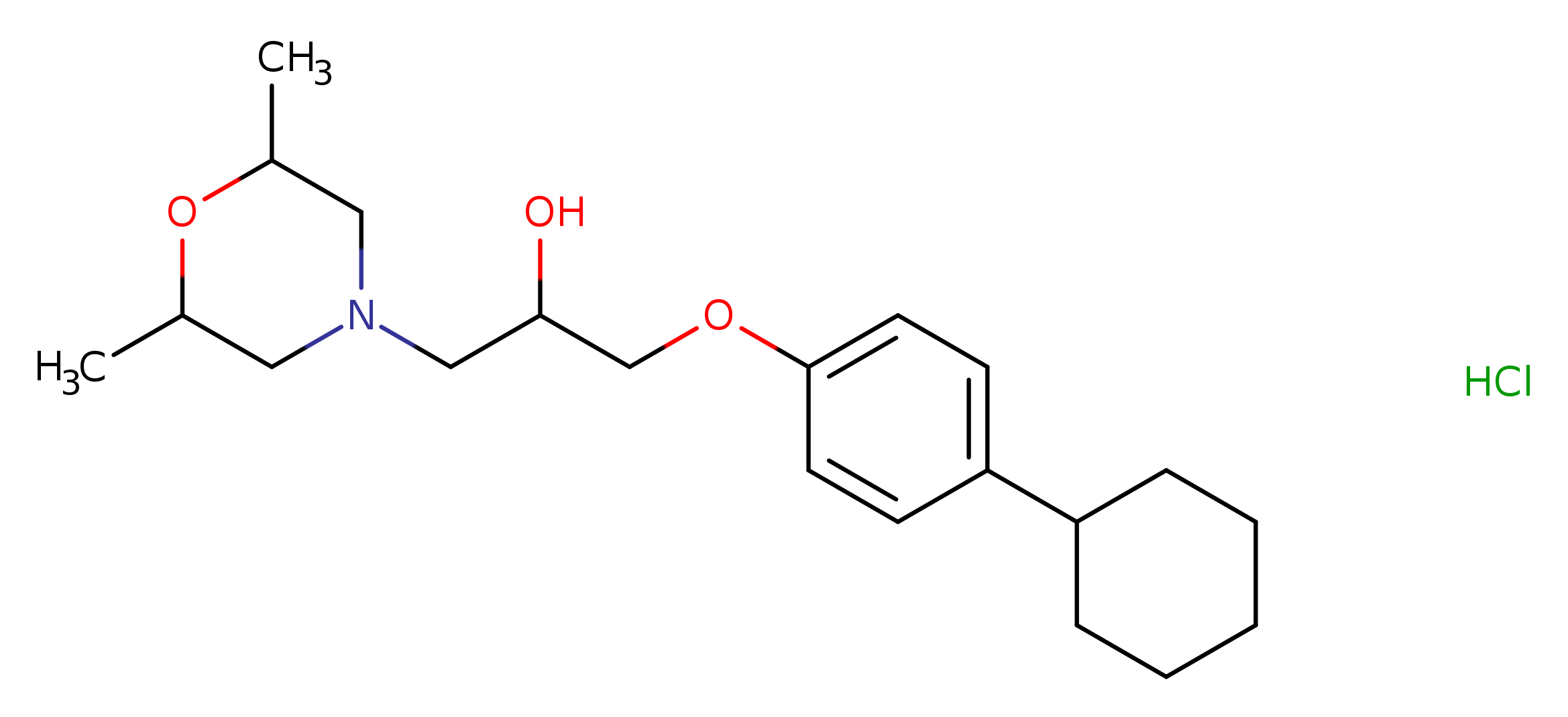 1-(4-cyclohexylphenoxy)-3-(2,6-dimethylmorpholin-4-yl)propan-2-ol hydrochloride