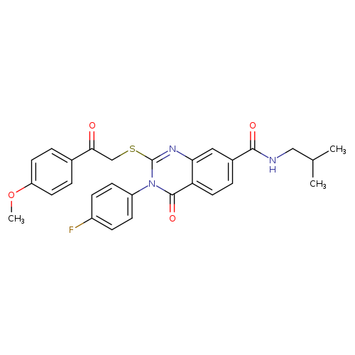 3-(4-fluorophenyl)-2-{[2-(4-methoxyphenyl)-2-oxoethyl]sulfanyl}-N-(2-methylpropyl)-4-oxo-3,4-dihydroquinazoline-7-carboxamide