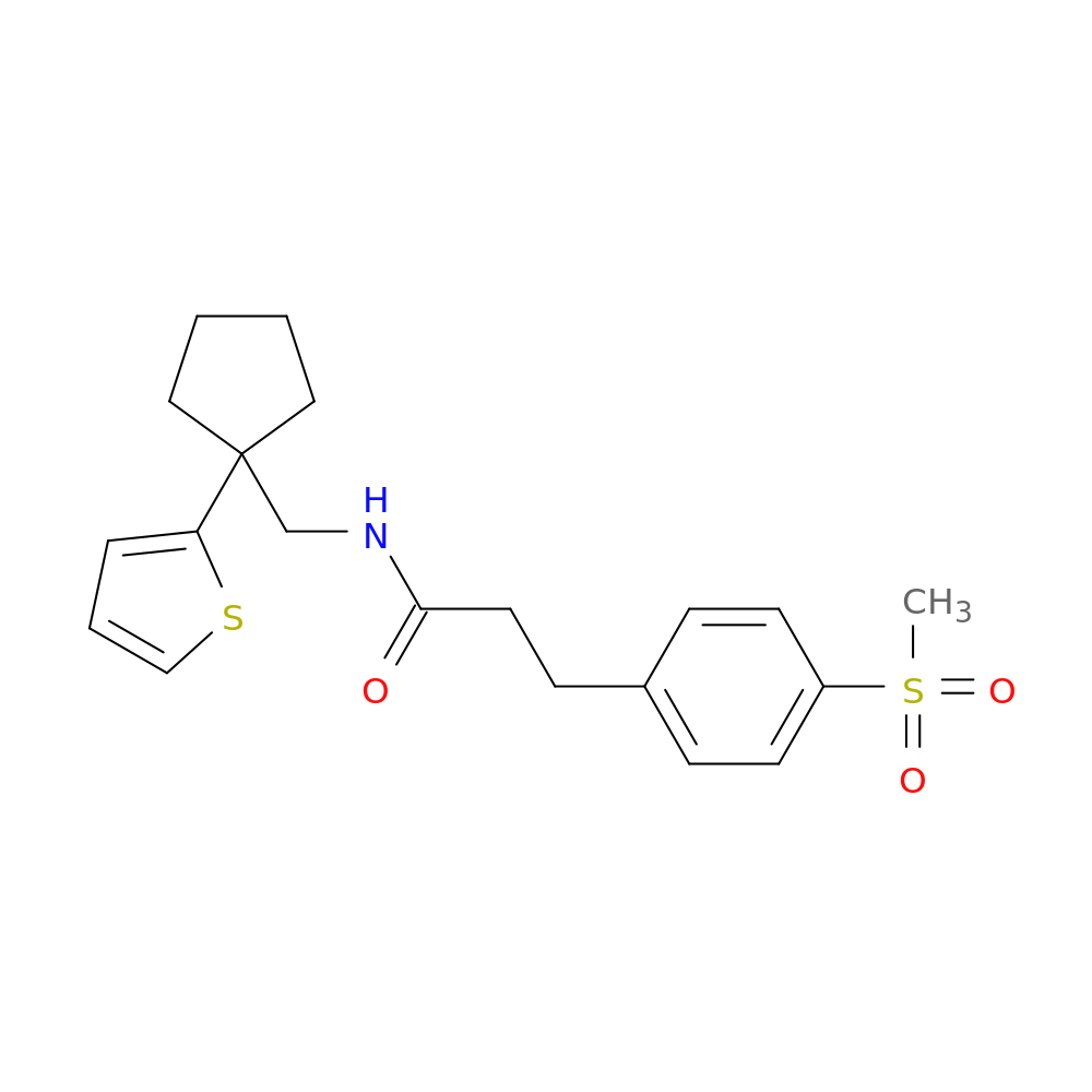 3-(4-methanesulfonylphenyl)-N-{[1-(thiophen-2-yl)cyclopentyl]methyl}propanamide