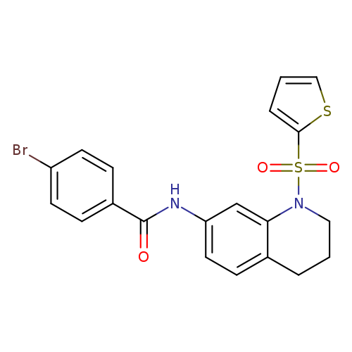 4-bromo-N-[1-(thiophene-2-sulfonyl)-1,2,3,4-tetrahydroquinolin-7-yl]benzamide