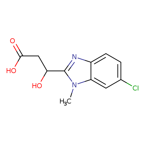 3-(6-Chloro-1-methyl-1h-benzimidazol-2-yl)-3-hydroxypropanoic acid