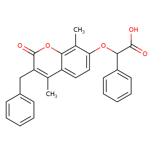 2-(3-Benzyl-4,8-dimethyl-2-oxochromen-7-yl)oxy-2-phenylacetic acid