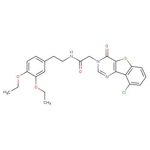2-{13-chloro-6-oxo-8-thia-3,5-diazatricyclo[7.4.0.0^{2,7}]trideca-1(13),2(7),3,9,11-pentaen-5-yl}-N-[2-(3,4-diethoxyphenyl)ethyl]acetamide