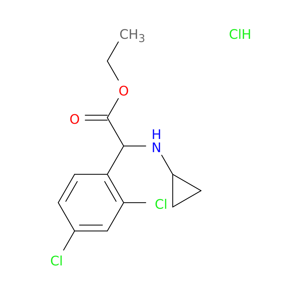 ethyl 2-(cyclopropylamino)-2-(2,4-dichlorophenyl)acetate hydrochloride