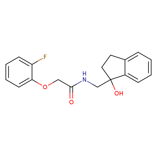 2-(2-fluorophenoxy)-N-[(1-hydroxy-2,3-dihydro-1H-inden-1-yl)methyl]acetamide
