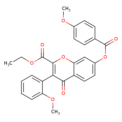 ethyl 7-(4-methoxybenzoyloxy)-3-(2-methoxyphenyl)-4-oxo-4H-chromene-2-carboxylate