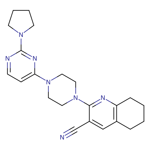 2-{4-[2-(pyrrolidin-1-yl)pyrimidin-4-yl]piperazin-1-yl}-5,6,7,8-tetrahydroquinoline-3-carbonitrile