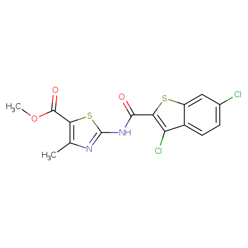 methyl 2-{[(3,6-dichloro-1-benzothien-2-yl)carbonyl]amino}-4-methyl-1,3-thiazole-5-carboxylate