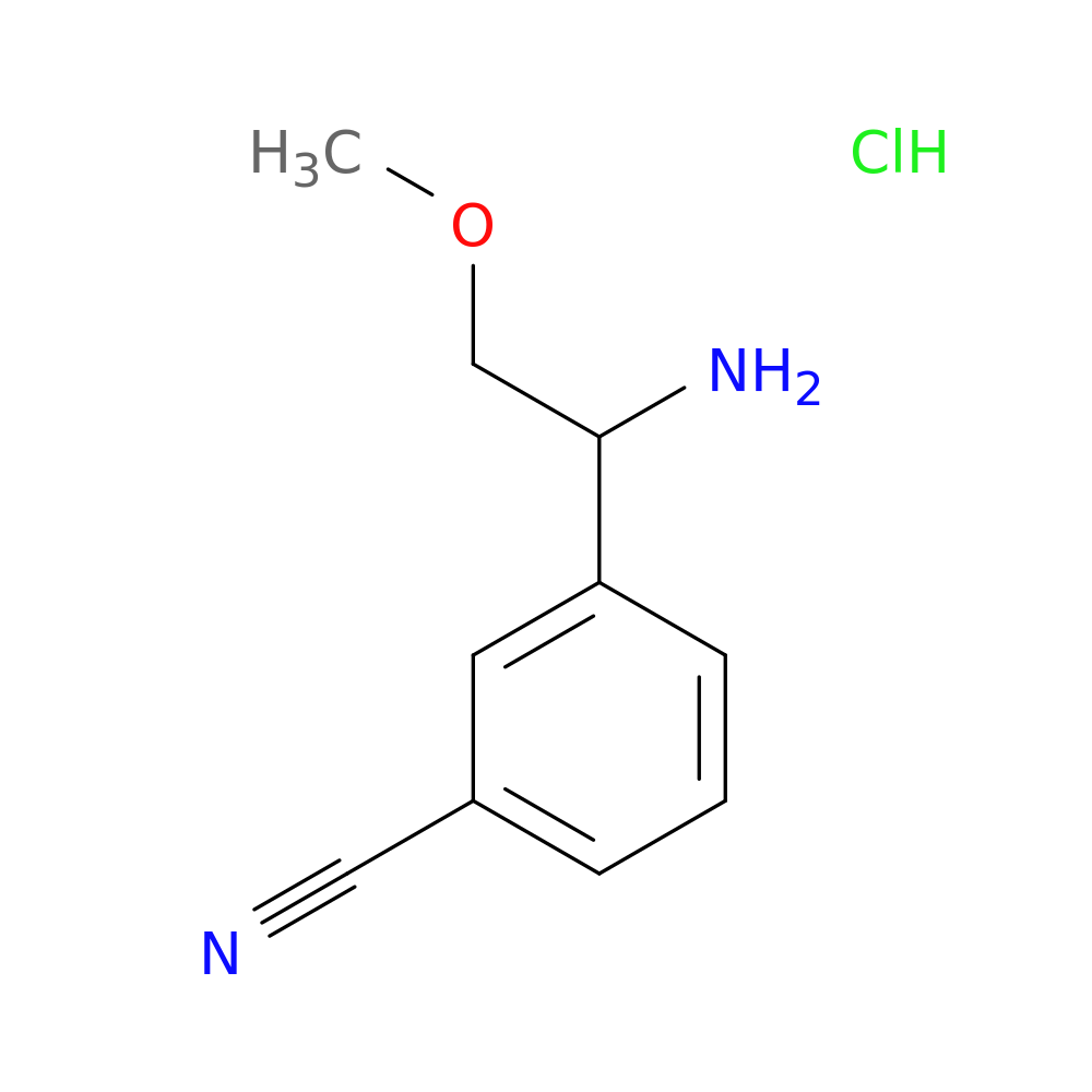 3-(1-Amino-2-methoxyethyl)benzonitrile hydrochloride