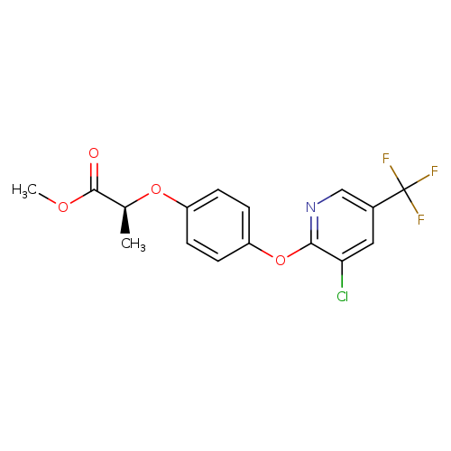 Propanoic acid, 2-[4-[[3-chloro-5-(trifluoromethyl)-2-pyridinyl]oxy]phenoxy]-, methyl ester, (2S)-