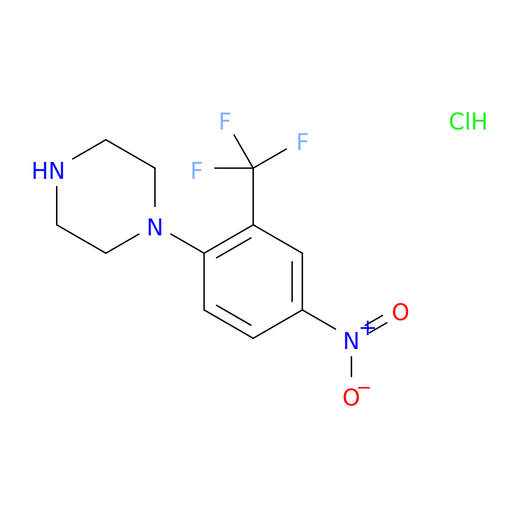 1-[4-nitro-2-(trifluoromethyl)phenyl]piperazine hydrochloride