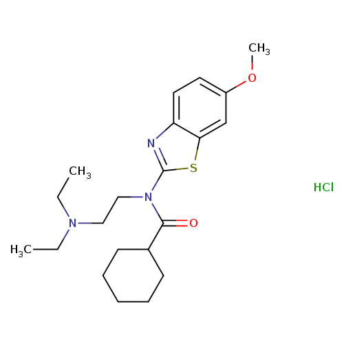 N-[2-(diethylamino)ethyl]-N-(6-methoxy-1,3-benzothiazol-2-yl)cyclohexanecarboxamide hydrochloride