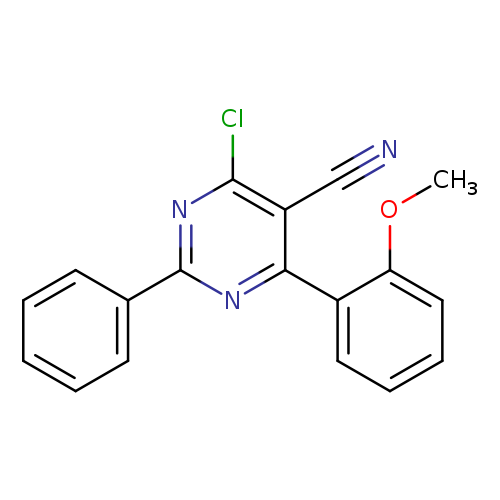 4-chloro-6-(2-methoxyphenyl)-2-phenylpyrimidine-5-carbonitrile