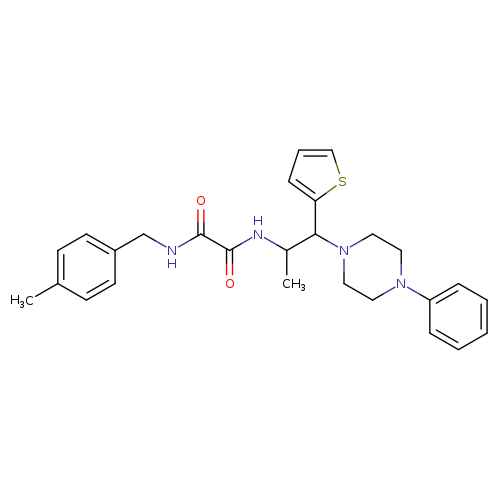 N'-[(4-methylphenyl)methyl]-N-[1-(4-phenylpiperazin-1-yl)-1-(thiophen-2-yl)propan-2-yl]ethanediamide